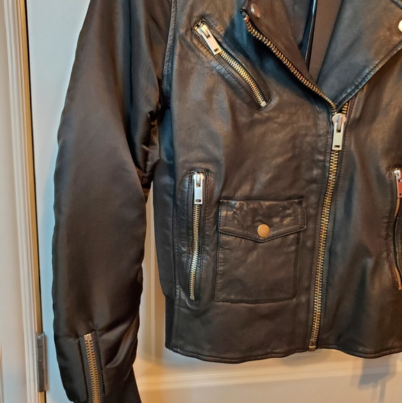 NWT Doma Leather Chel Bella Biker Jacket Moto Women's Extra Small XS - Picture 7 of 15